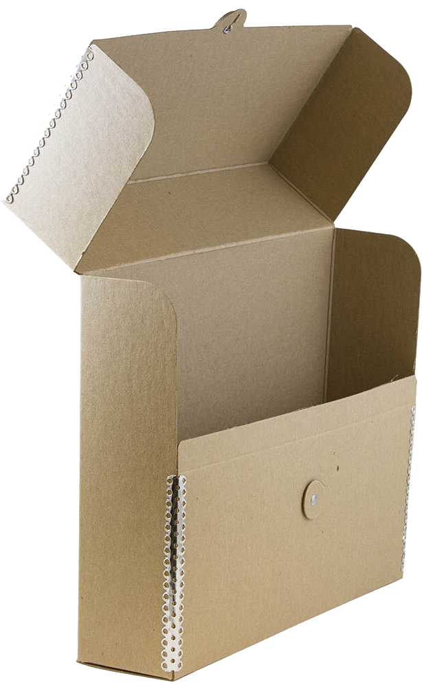 Natural Brown Kraft Medium 9 1/2 x 12 x 2 3/4 Portfolios with Metal Edge