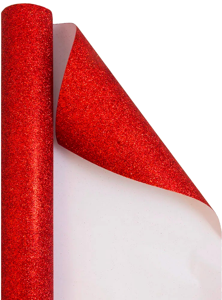 Red Glitter Wrapping Paper (25 Sq Ft)