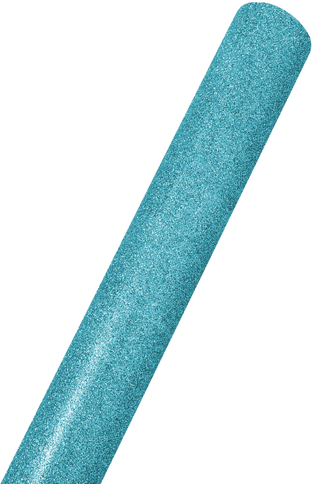 Aqua Glitter Wrapping Paper (25 Sq Ft)