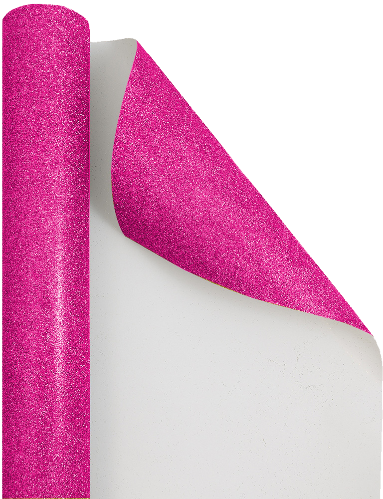 Fuchsia Glitter Wrapping Paper (25 Sq Ft)