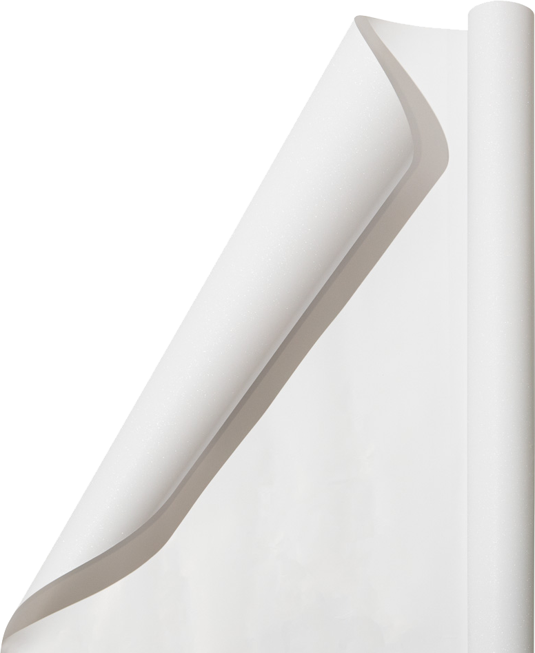 White Glitter Wrapping Paper with Tape White with Tape with Double-Sided Tape Set (25 Sq Ft)