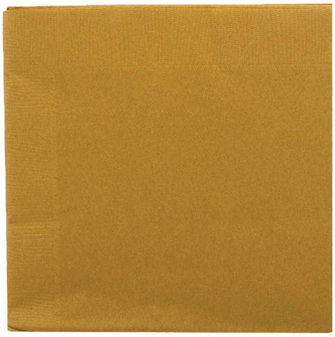 Gold 3-Ply 5 x 5 Beverage Napkins