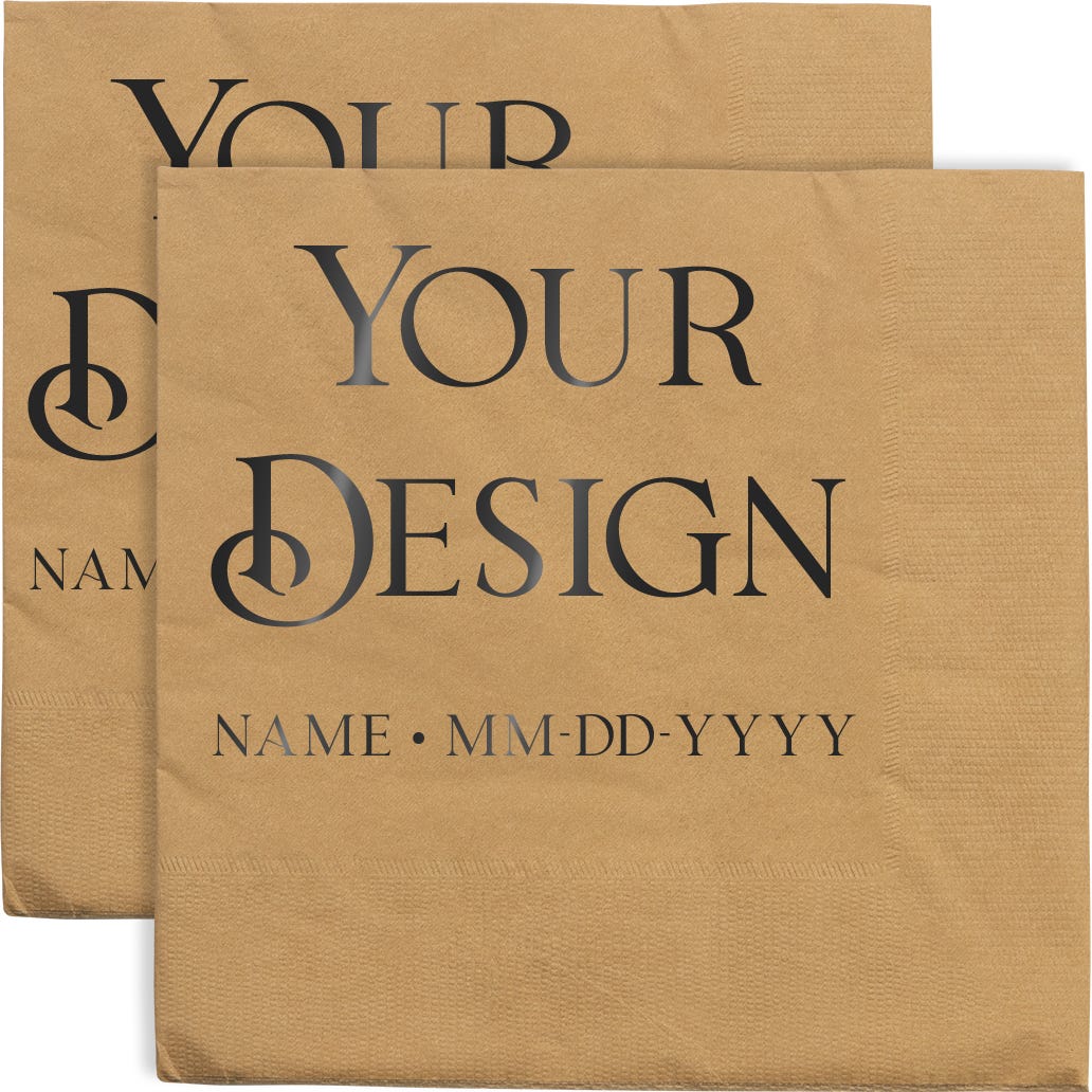 Gold 6 1/2 x 6 1/2 3-Ply Lunch Napkins