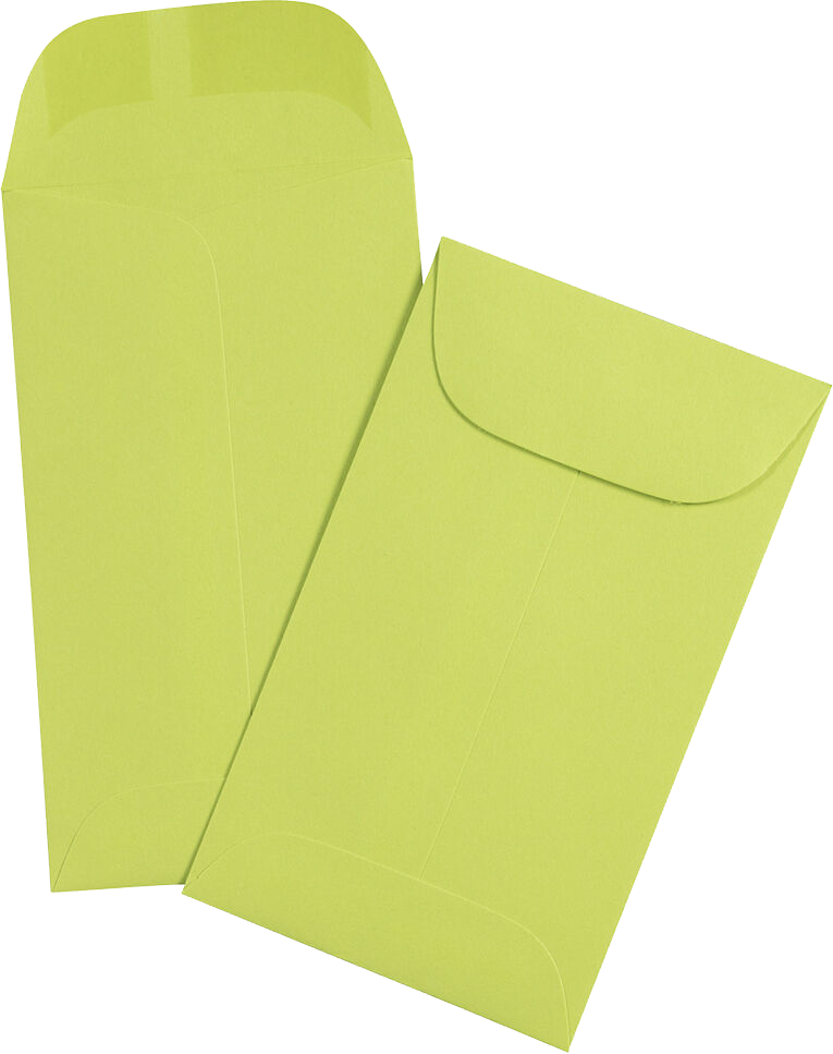 Wasabi Lime Green 32lb #3 Coin Envelopes (2 1/2 x 4 1/4)