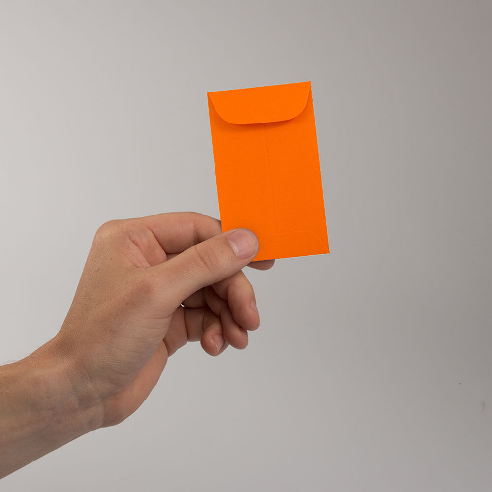 Mandarin Orange 32lb #3 Coin Envelopes (2 1/2 x 4 1/4)