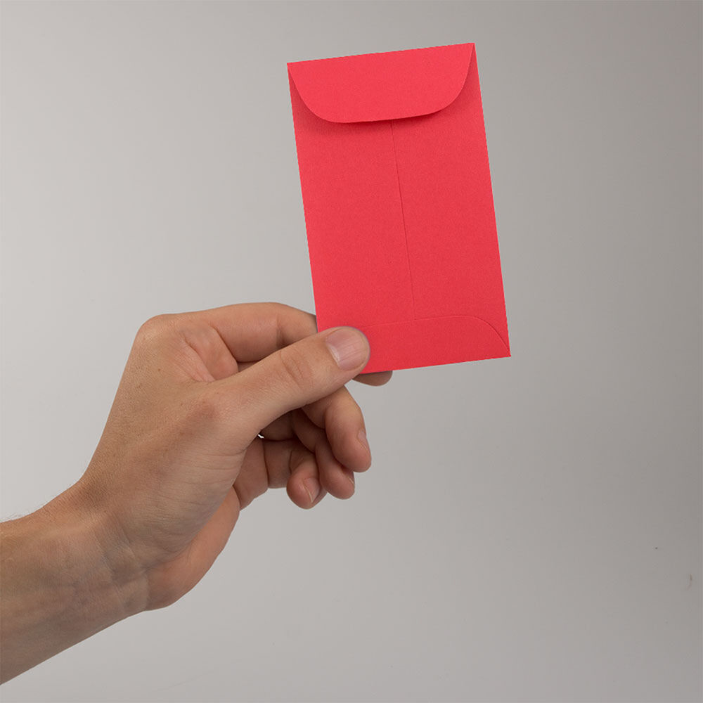 Red 24lb #5 1/2 Coin Envelopes (3 1/8 x 5 1/2)