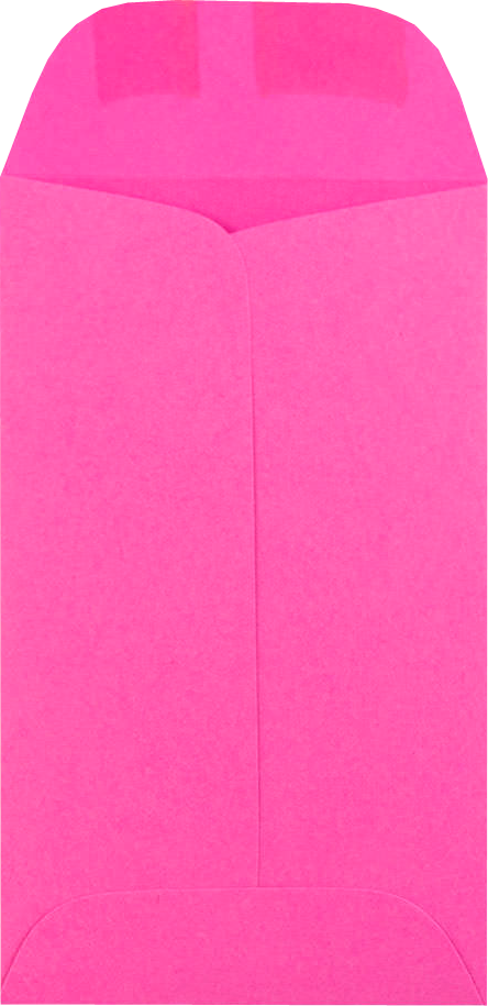 Fuchsia Pink Magenta 32lb #6 Coin Envelopes (3 3/8 x 6)