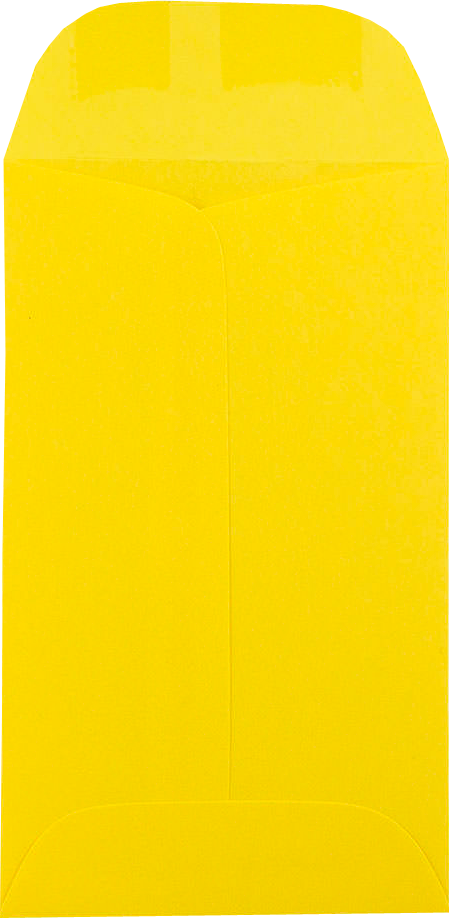 Yellow 24lb #6 Coin Envelopes (3 3/8 x 6)