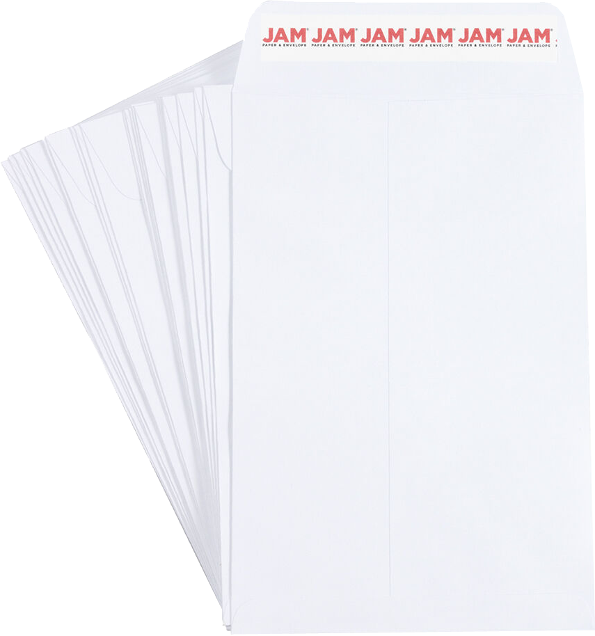White 28lb 6 x 9 Open End Envelopes with Peel & Seal