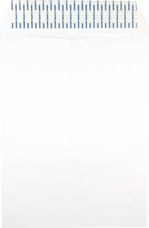 White 28lb 9 1/2 x 12 1/2 Open End Envelopes with Peel & Seal