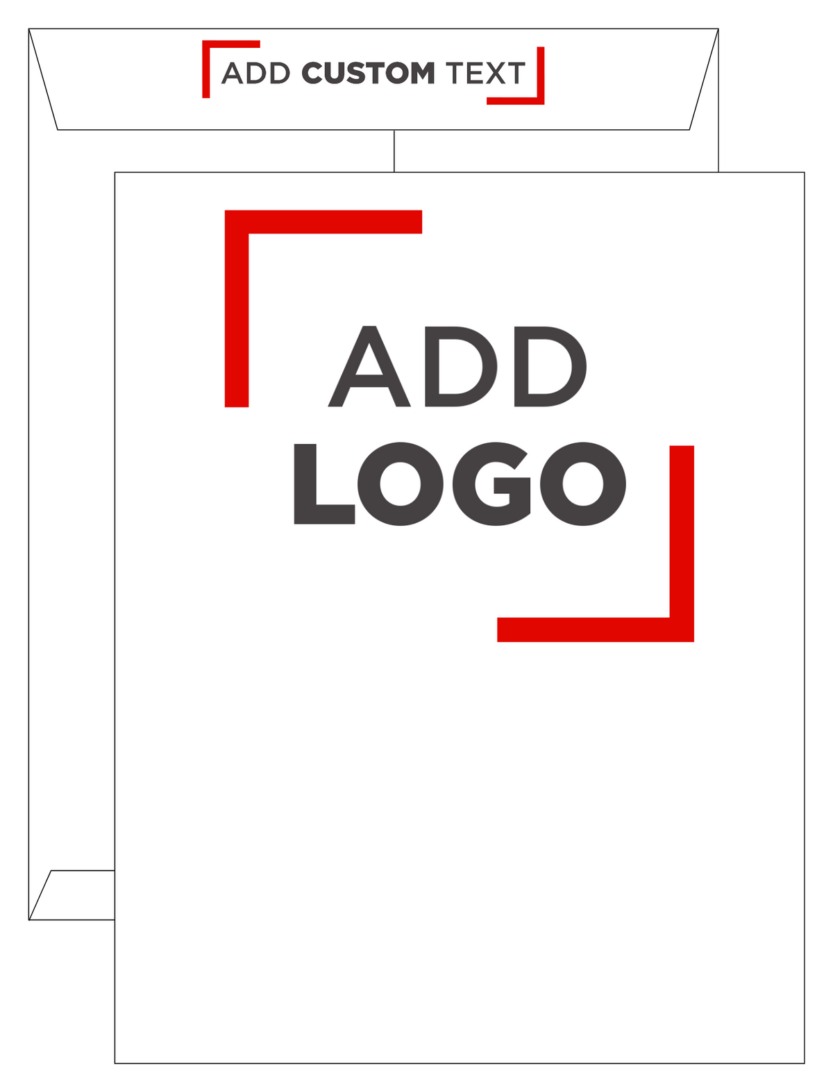 White 28lb 12 x 15 1/2 Open End Envelopes with Peel & Seal