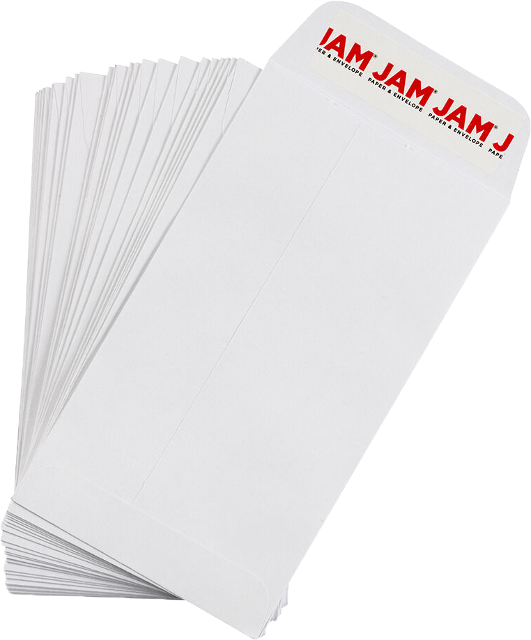 White 28lb #6 Coin Envelopes (3 3/8 x 6) with Peel & Seal
