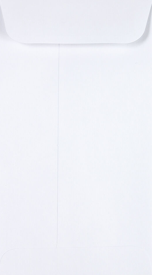 White 28lb #6 Coin Envelopes (3 3/8 x 6) with Peel & Seal