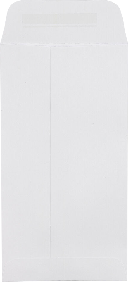 White 28lb #7 Coin Envelopes (3 1/2 x 6 1/2) with Peel & Seal