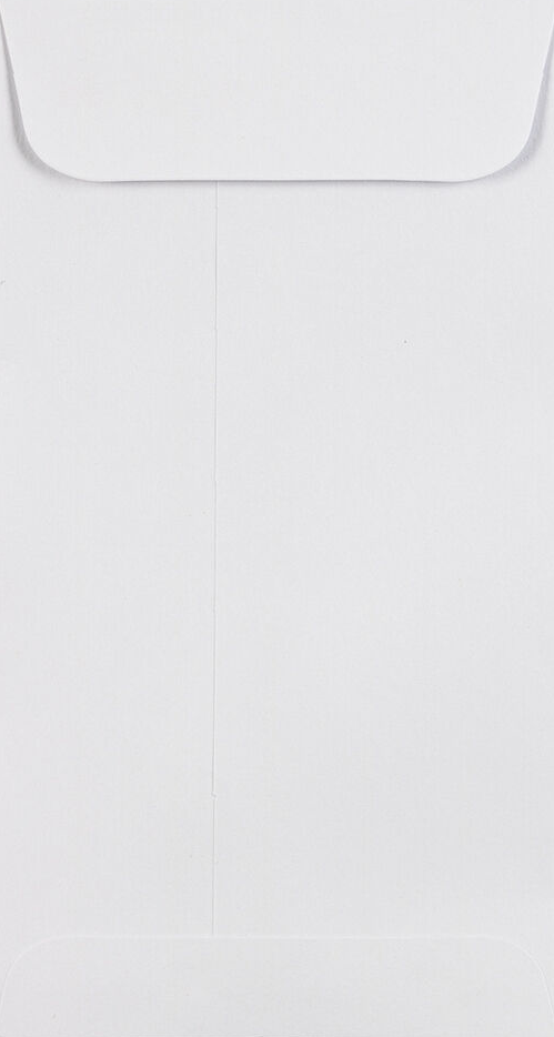White 28lb #7 Coin Envelopes (3 1/2 x 6 1/2) with Peel & Seal
