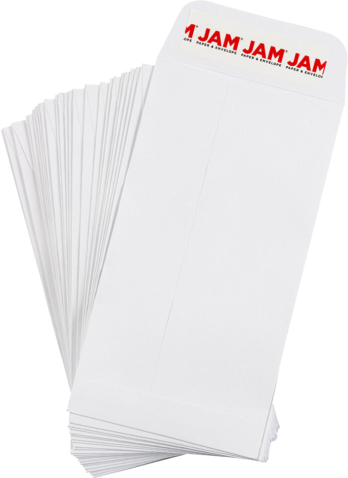 White 28lb #7 Coin Envelopes (3 1/2 x 6 1/2) with Peel & Seal