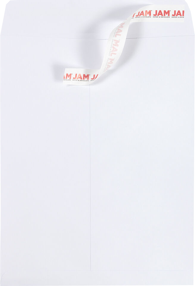 White 28lb 8 3/4 x 11 1/4 Open End Envelopes with Peel & Seal