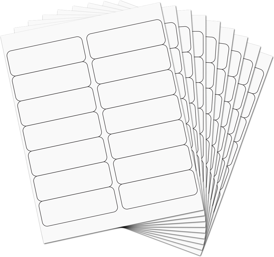 White 1 1/3 x 4 Address Labels