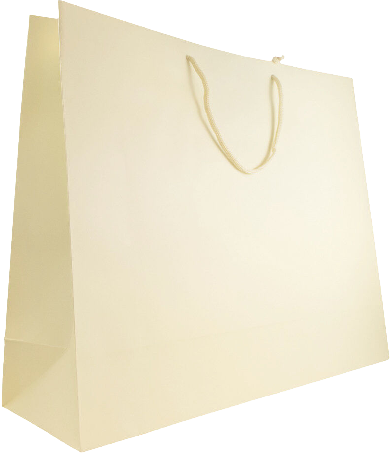 Ivory Matte Horizontal Gift Bags (20 x 16 x 6)