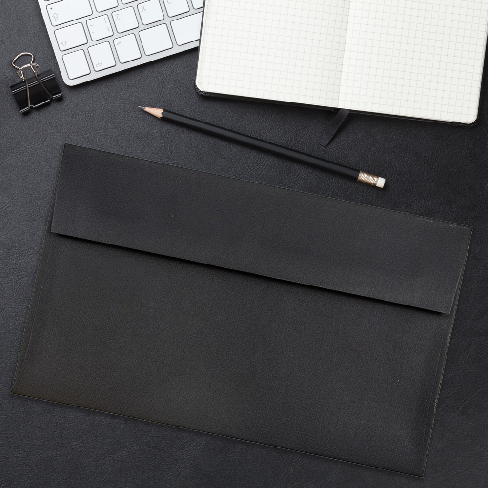 Black Linen 32lb A10 Invitation Envelopes (6 x 9 1/2)