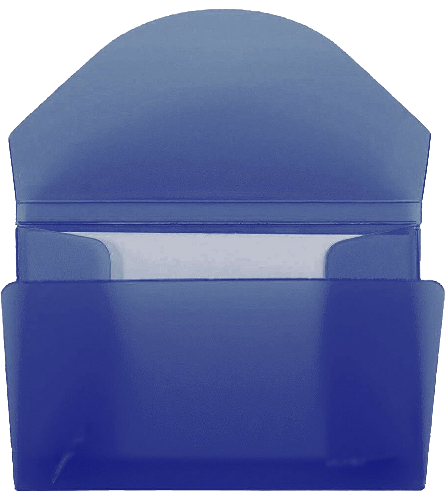 Ice Blue Frosted Plastic Business Card Case - 20 Card Capacity