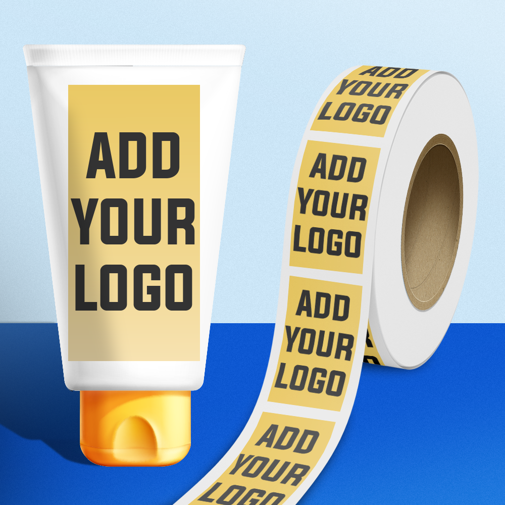 Matte Gold Foil 2 x 3 Inch Roll of Rectangle Labels - Durable