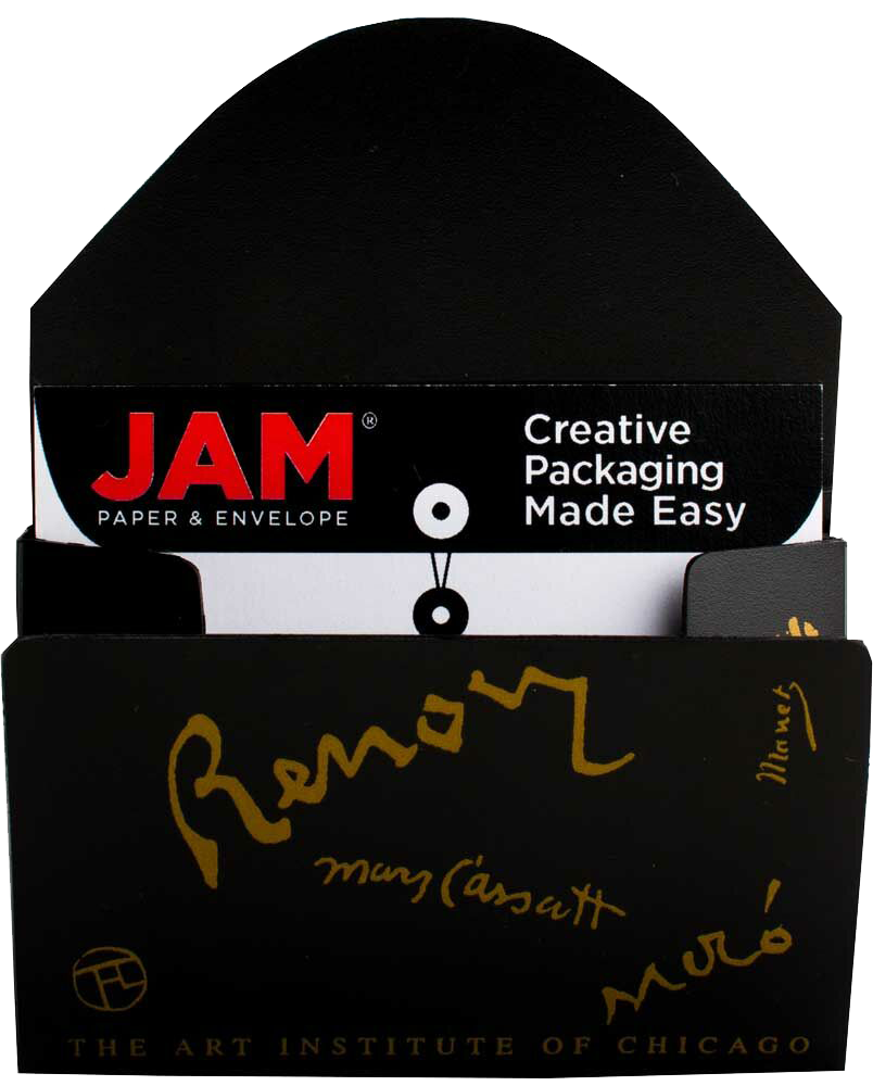 Black with Gold Art Institute of Chicago Plastic Business Card Case - 20 Card Capacity