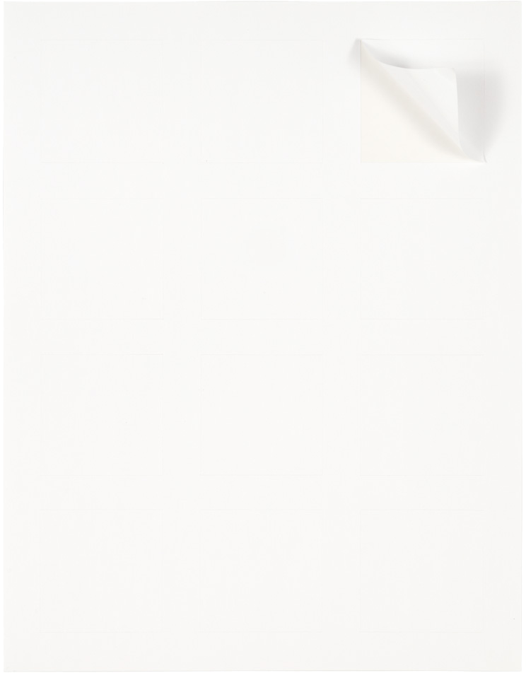 White 2 x 2 Square Labels