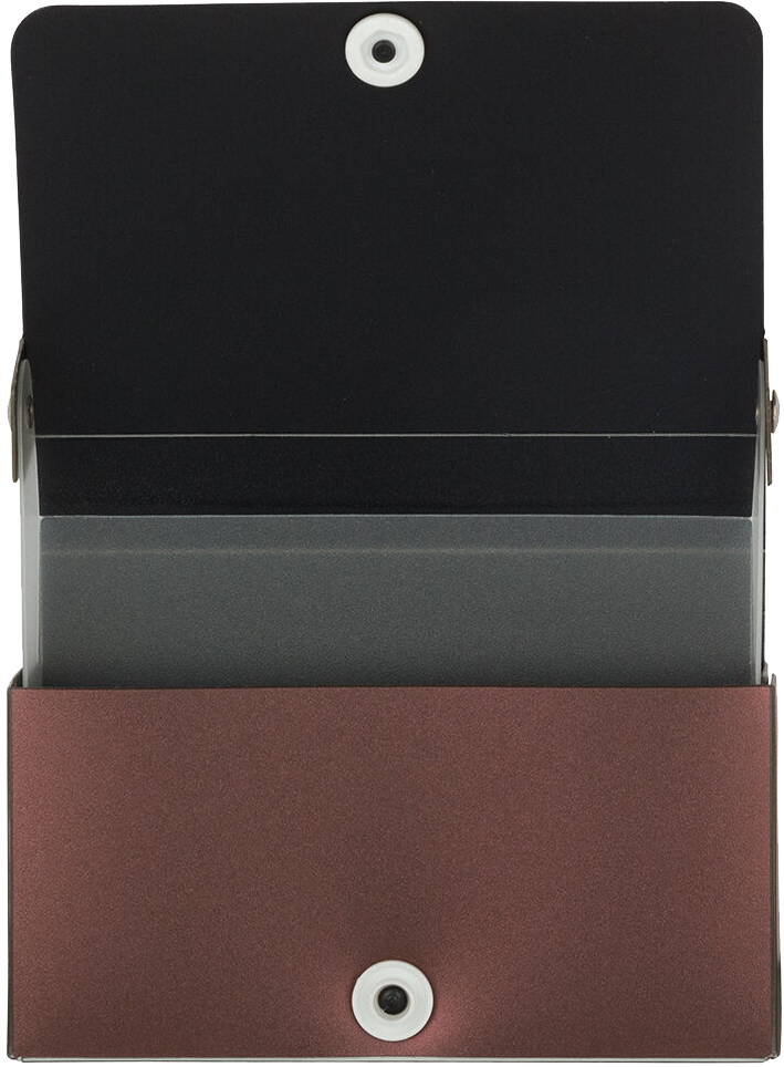 Copper Plastic Business Card Case with Snap Closure - 20 Card Capacity