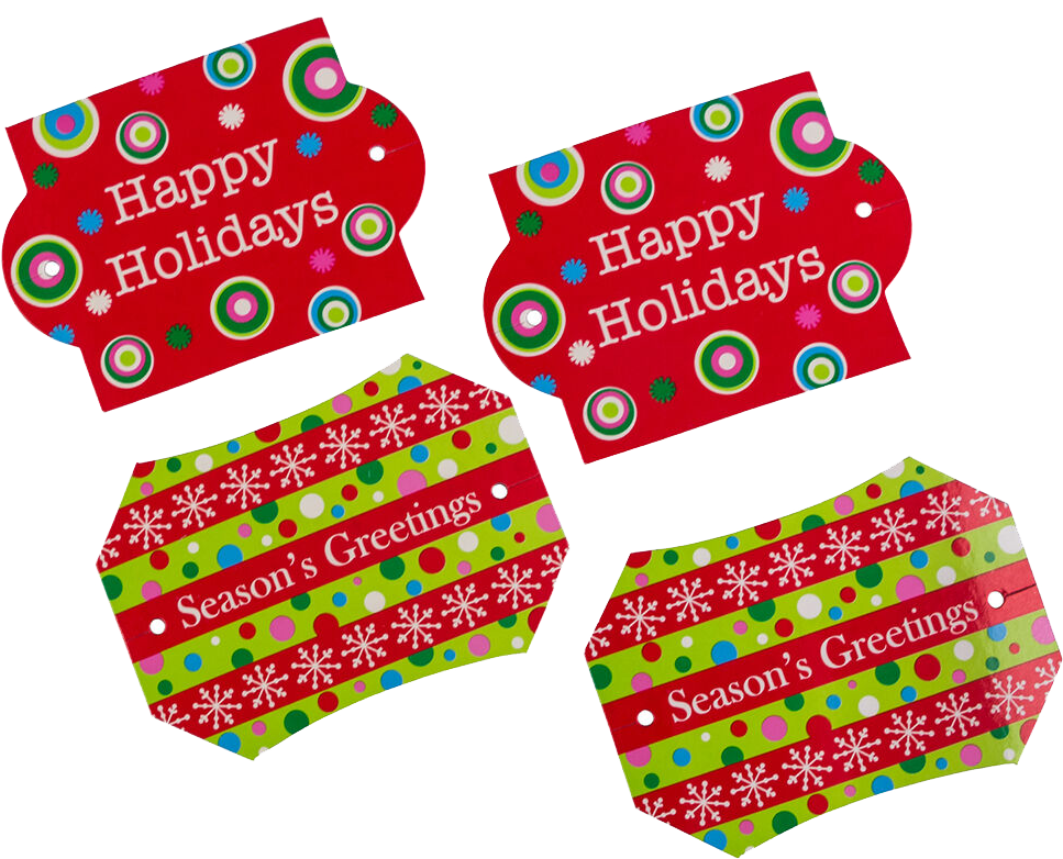 Assorted Christmas Gift Tags (3 x 3) - 4 Pack