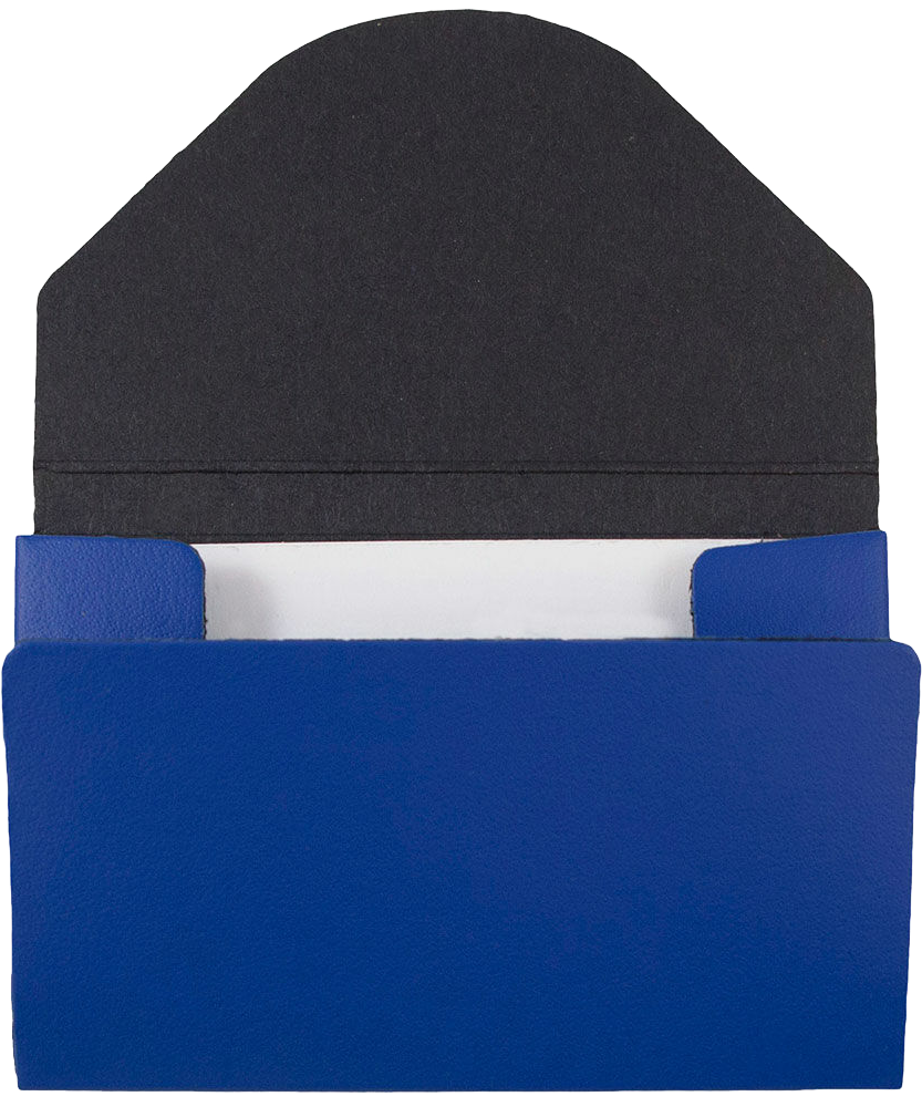 Matte Blue Chipboard Business Card Case - 20 Card Capacity