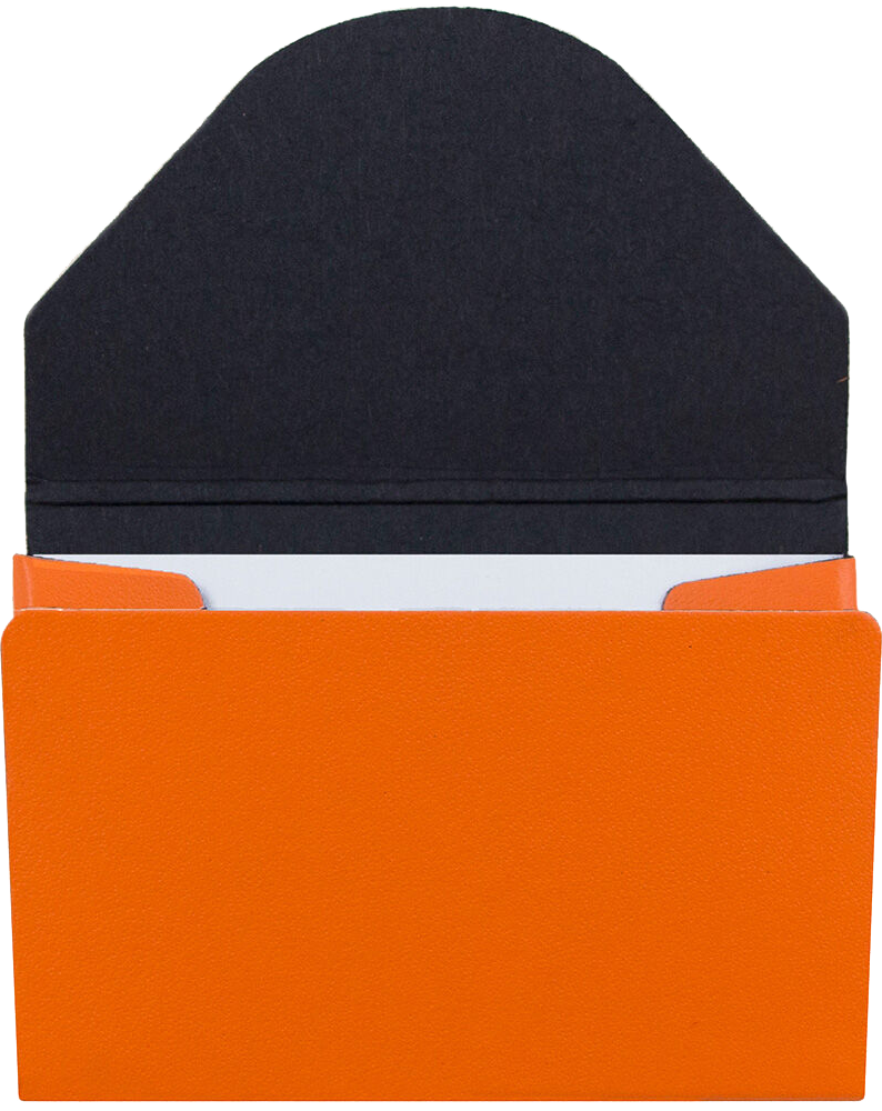 Matte Orange Chipboard Business Card Case - 20 Card Capacity