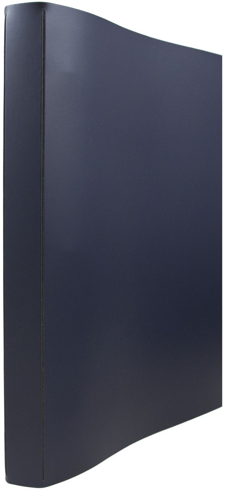 Navy Blue Italian Leather 3/4 Inch 3-Ring Binder