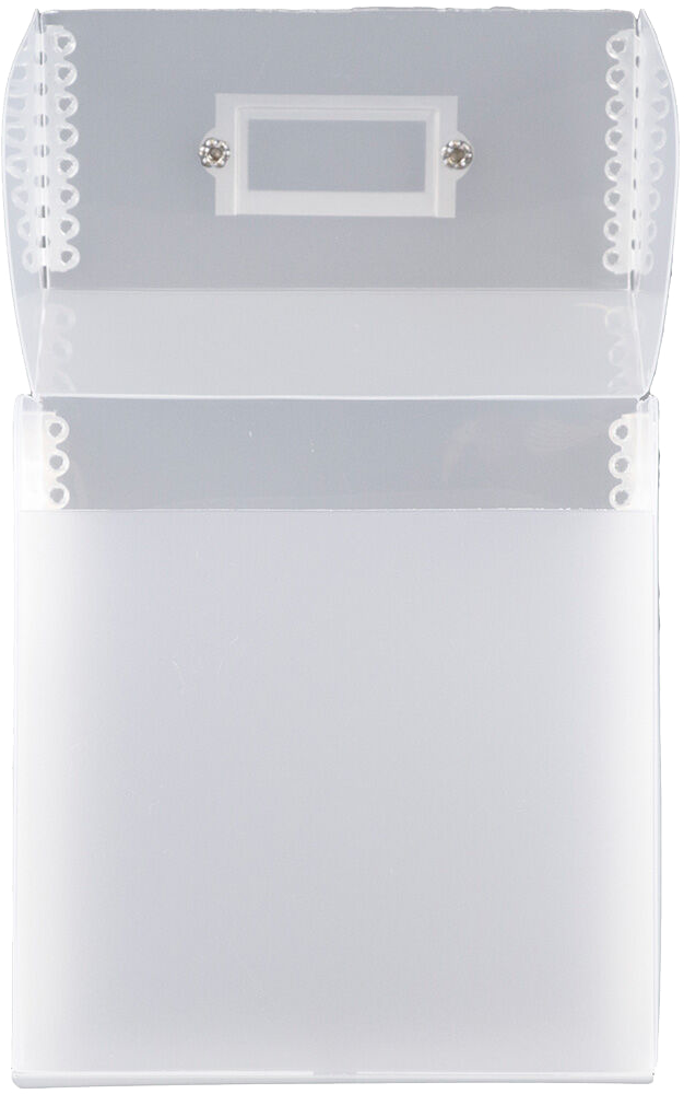 Clear Frosted CD Case with Metal Edge (5 x 5 1/2 x 2 1/2)