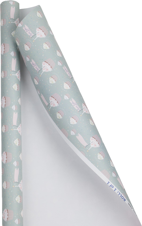 Custom Print Wrapping Paper 29 1/4" x 17 3/4' (43 Sq Ft) White Matte