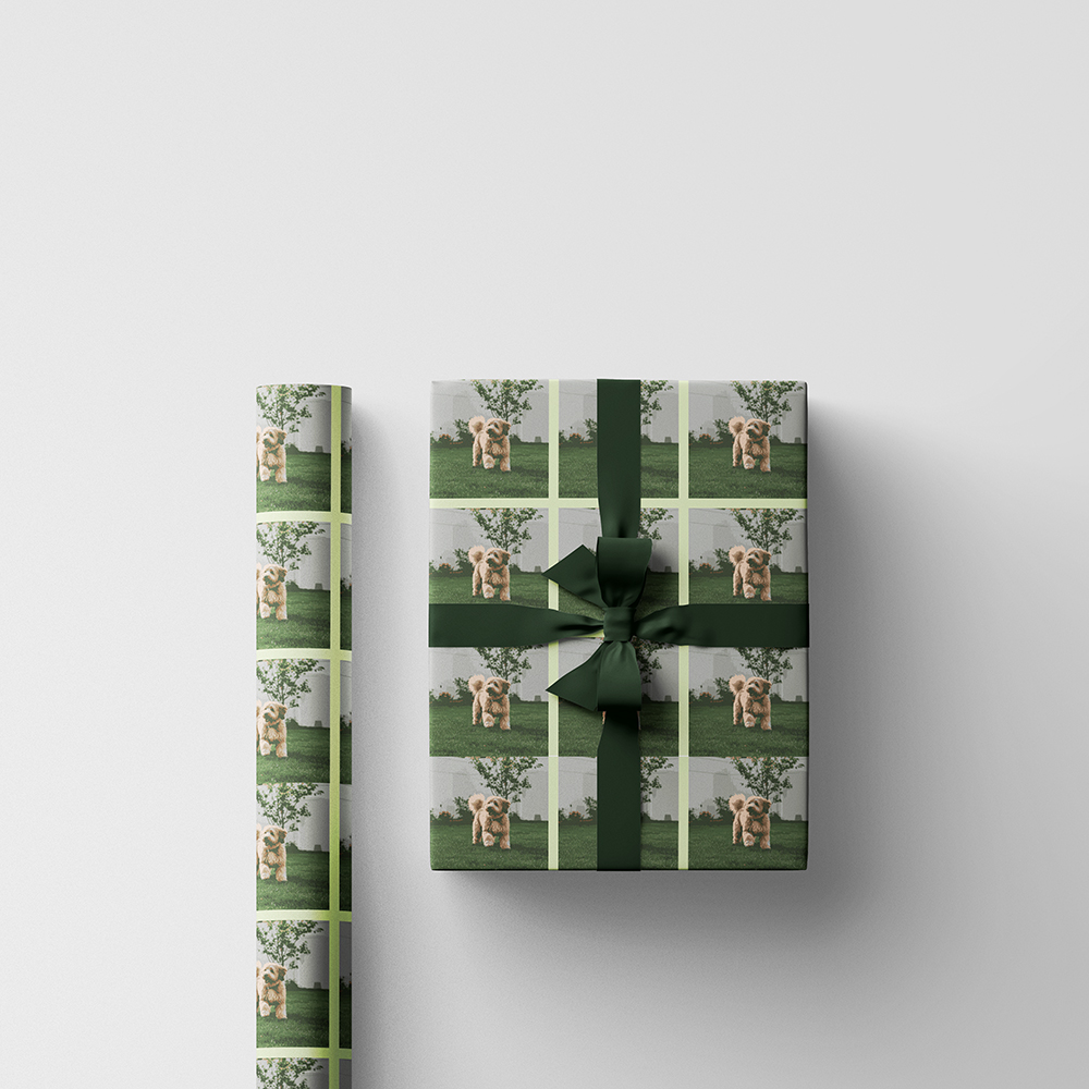 Custom Print Wrapping Paper 29 1/4" x 17 3/4' (43 Sq Ft) White Matte