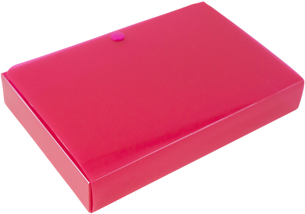 Red 8 3/8 x 5 3/4 x 1 3/8 Plastic Snap Case Portfolios