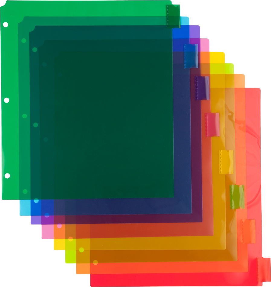 Assorted Plastic 8 Tab Binder Index Dividers