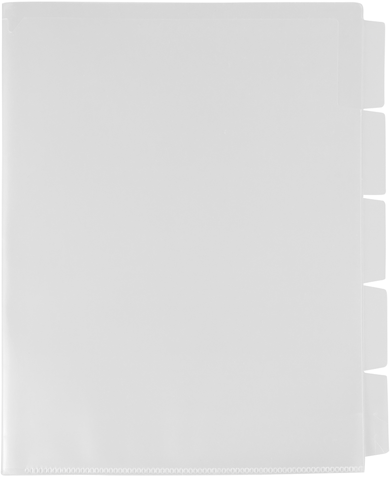 Clear 9 x 11 3/4 5 Tab Plastic Sleeves