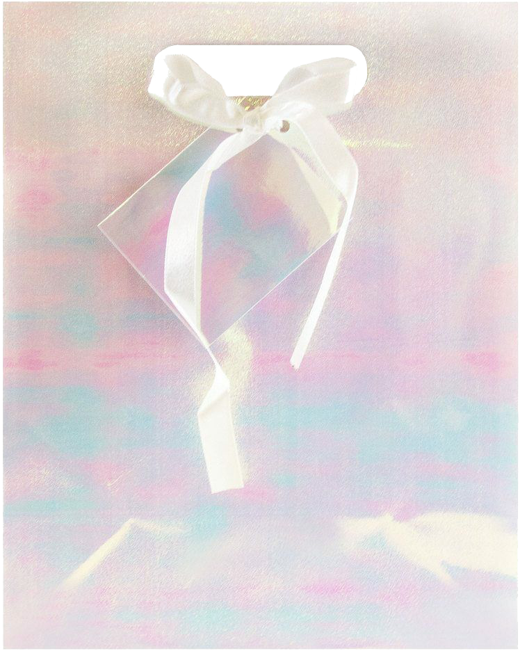 White Medium Holographic Gift Bags (8 x 10 x 4)