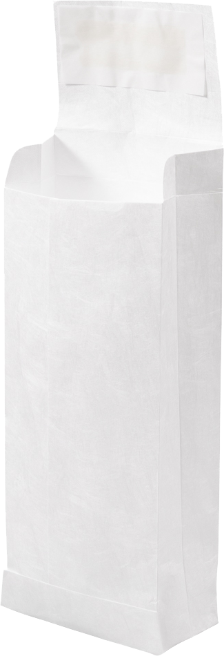 White 14lb 4 1/2 x 9 1/2 x 2 Open End Envelopes with Peel & Seal and V-Bottom