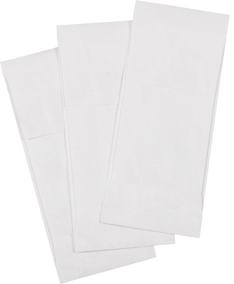 White 14lb 4 1/2 x 9 1/2 x 2 Open End Envelopes with Peel & Seal and V-Bottom