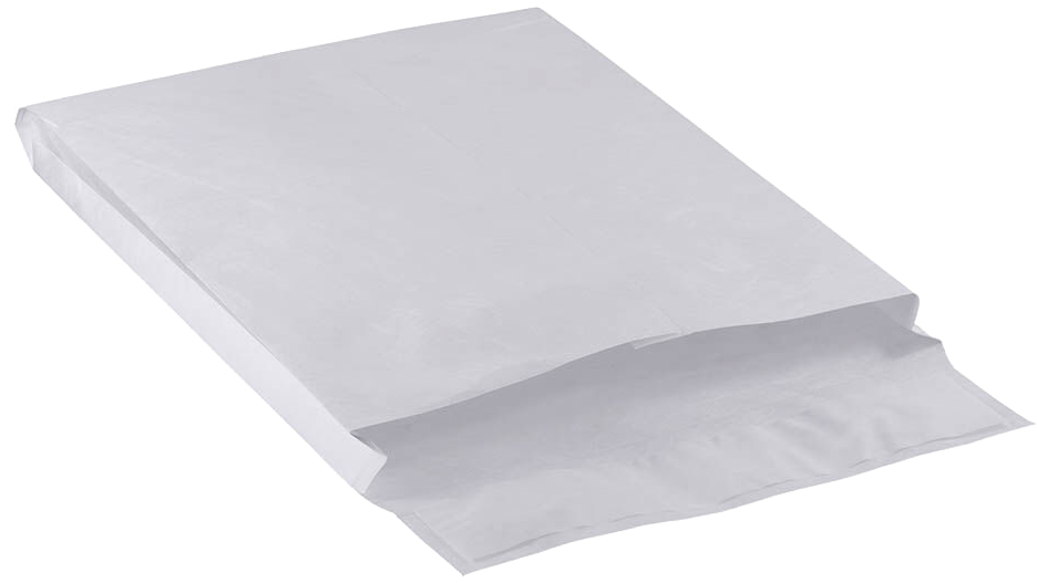 White 14lb 9 x 12 x 1 Open End Envelopes with Peel & Seal