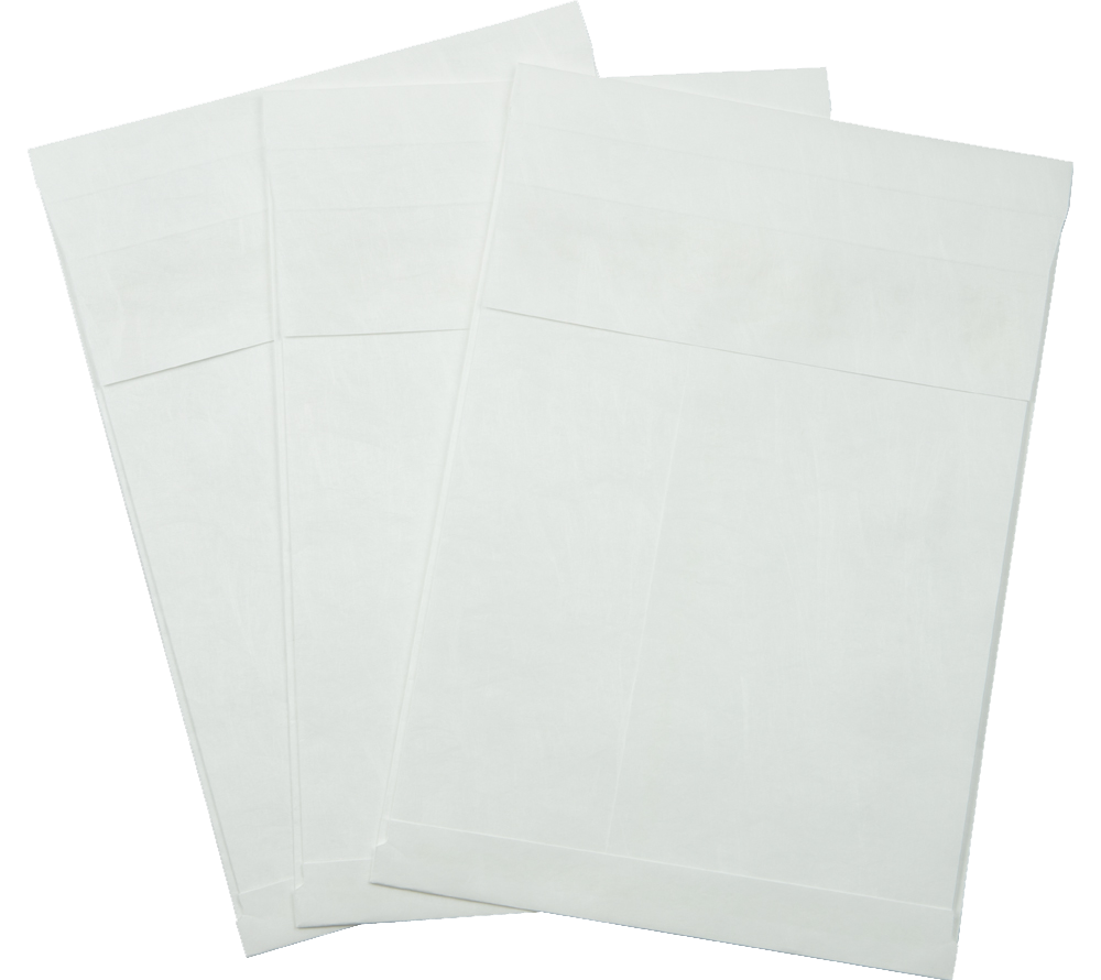 White 14lb 9 x 12 x 2 Open End Envelopes with Peel & Seal