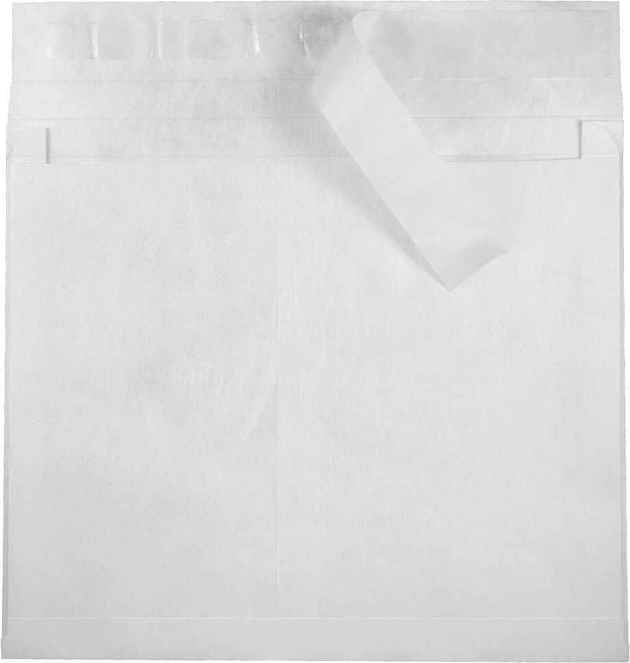 White 14lb 12 x 16 x 2 Open End Envelopes with Peel & Seal