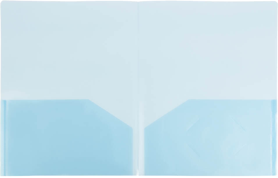 Blue 9 x 12 Plastic Regular Weight Folders
