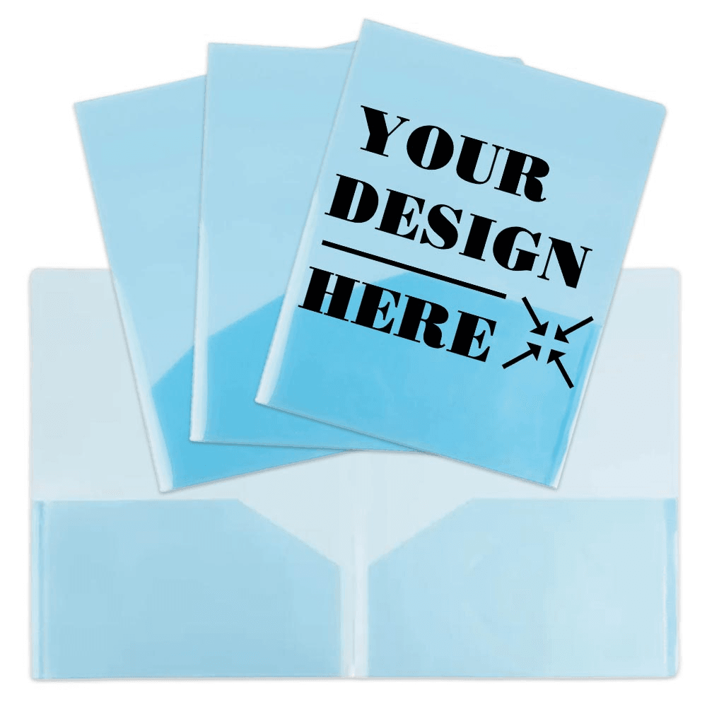 Blue 9 x 12 Plastic Regular Weight Folders