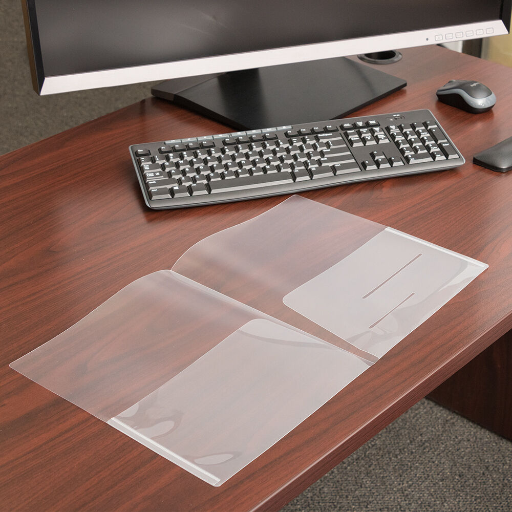 Clear 9 x 12 Plastic Regular Weight Folders
