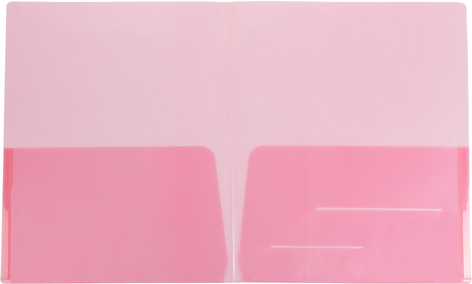 Pink 9 x 12 Plastic Regular Weight Folders