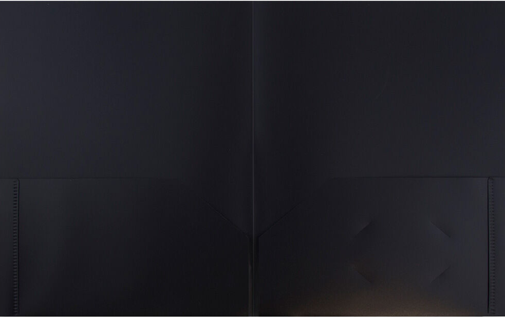 Black 9 x 12 Plastic Pop Folders
